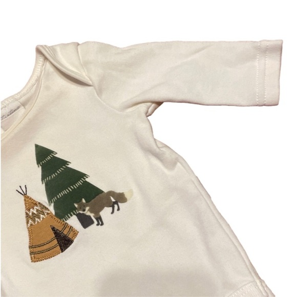 Newborn Starting Out 2-piece green & cream matching pant & shirt set - Picture 5 of 10